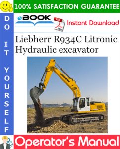 Liebherr R934C Litronic Hydraulic excavator Operator's Manual
