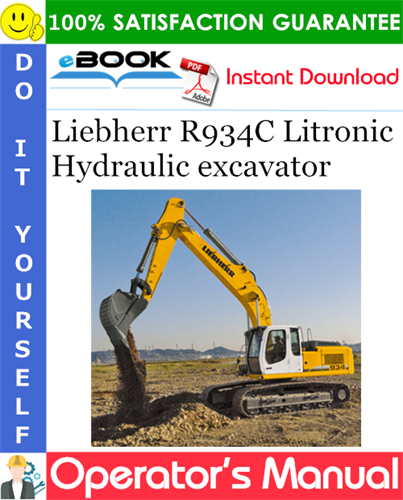 Liebherr R934C Litronic Hydraulic excavator Operator's Manual