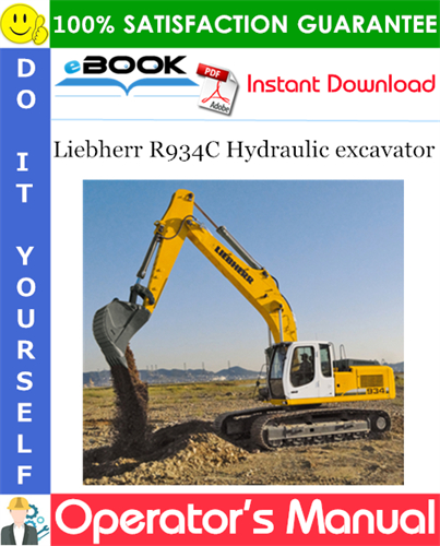 Liebherr R934C Hydraulic excavator Operator's Manual