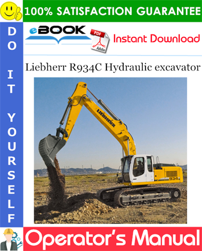 Liebherr R934C Hydraulic excavator Operator's Manual