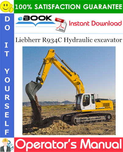 Liebherr R934C Hydraulic excavator Operator's Manual