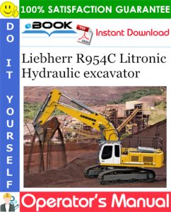 Liebherr R954C Litronic Hydraulic excavator Operator's Manual