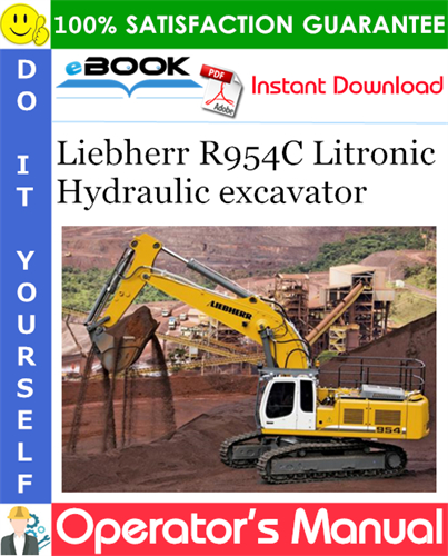 Liebherr R954C Litronic Hydraulic excavator Operator's Manual