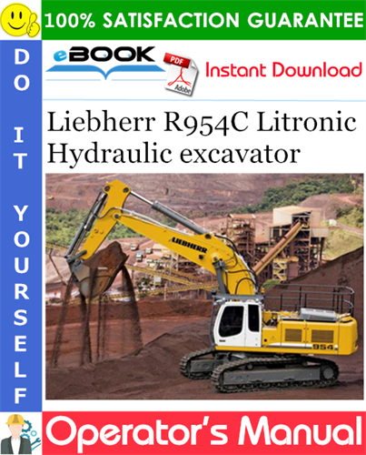 Liebherr R954C Litronic Hydraulic excavator Operator's Manual
