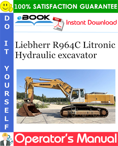 Liebherr R964C Litronic Hydraulic excavator Operator's Manual