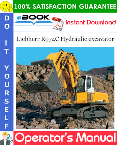 Liebherr R974C Hydraulic excavator Operator's Manual