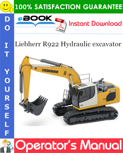 Liebherr R922 Hydraulic excavator Operator's Manual