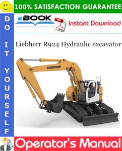 Liebherr R924 Hydraulic excavator Operator's Manual