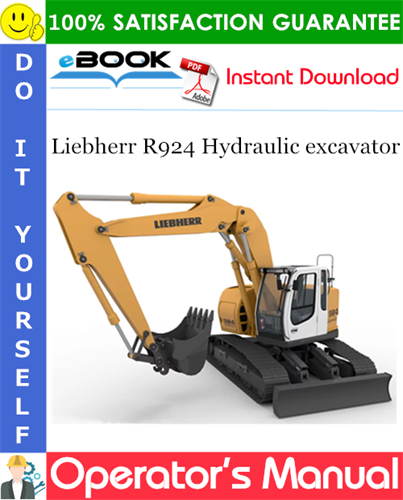 Liebherr R924 Hydraulic excavator Operator's Manual