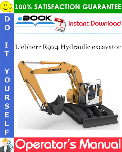 Liebherr R924 Hydraulic excavator Operator's Manual