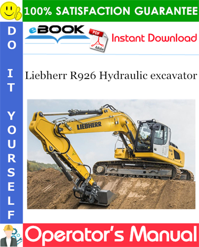 Liebherr R926 Hydraulic excavator Operator's Manual