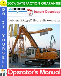 Liebherr ER934C Hydraulic excavator Operator's Manual