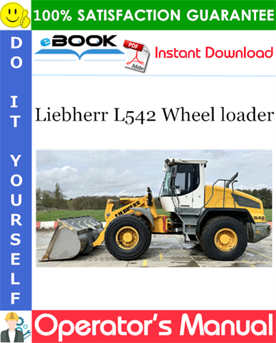 Liebherr L542 Wheel loader Operator's Manual