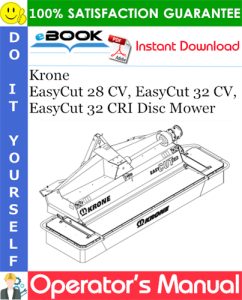 Krone EasyCut 28 CV, EasyCut 32 CV, EasyCut 32 CRI Disc Mower