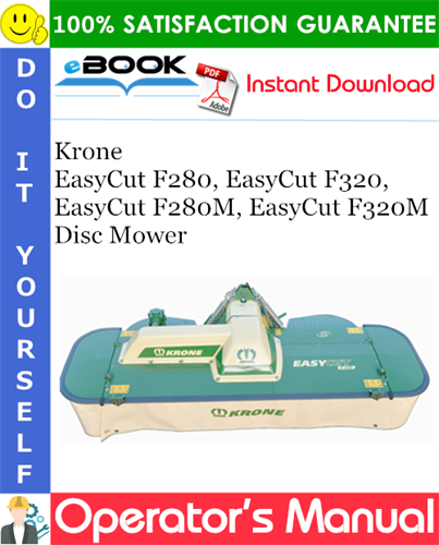 Krone EasyCut F280, EasyCut F320, EasyCut F280M, EasyCut F320M Disc Mower