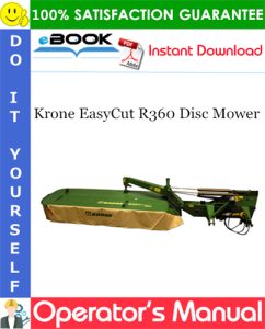 Krone EasyCut R360 Disc Mower Operator's Manual