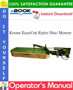Krone EasyCut R360 Disc Mower Operator's Manual
