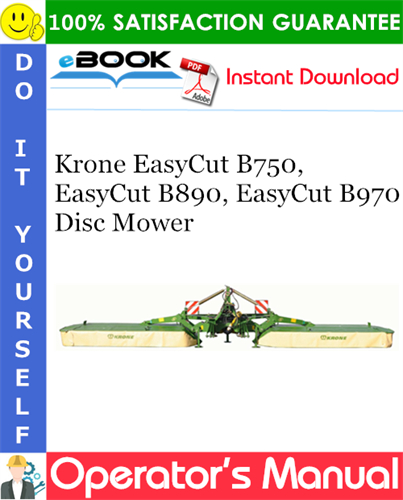 Krone EasyCut B750, EasyCut B890, EasyCut B970 Disc Mower
