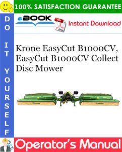 Krone EasyCut B1000CV, EasyCut B1000CV Collect Disc Mower