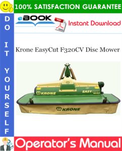 Krone EasyCut F320CV Disc Mower Operator's Manual