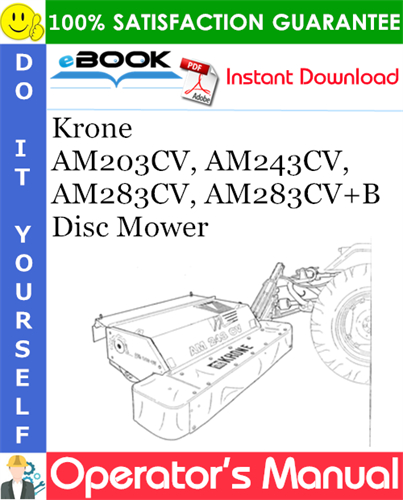 Krone AM203CV, AM243CV, AM283CV, AM283CV+B Disc Mower