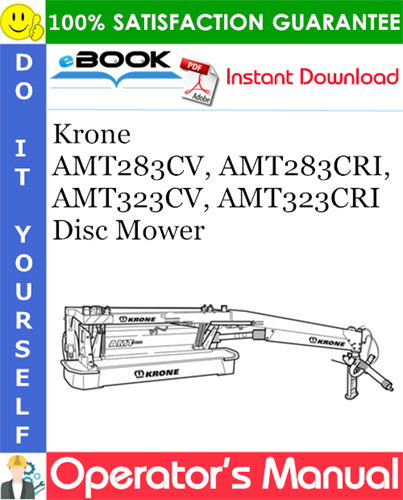 Krone AMT283CV, AMT283CRI, AMT323CV, AMT323CRI Disc Mower