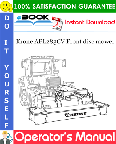 Krone AFL283CV Front disc mower Operator's Manual
