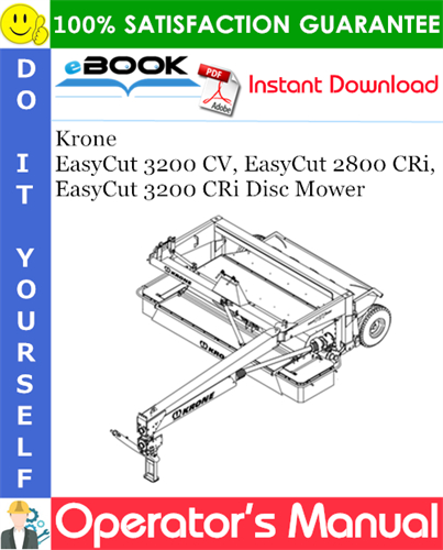 Krone EasyCut 3200 CV, EasyCut 2800 CRi, EasyCut 3200 CRi Disc Mower