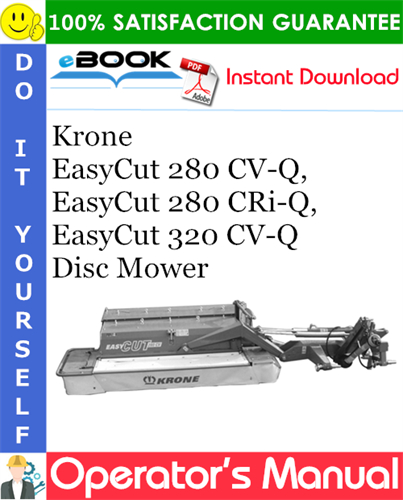Krone EasyCut 280 CV-Q, EasyCut 280 CRi-Q, EasyCut 320 CV-Q Disc Mower
