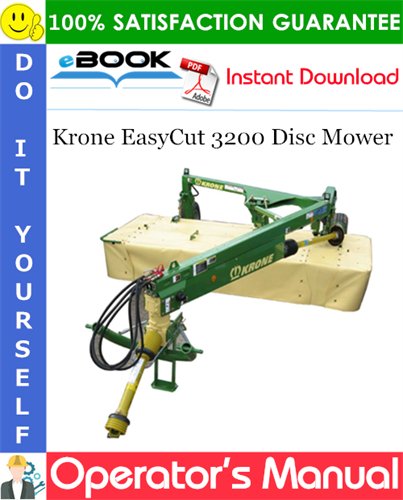 Krone EasyCut 3200 Disc Mower Operator's Manual