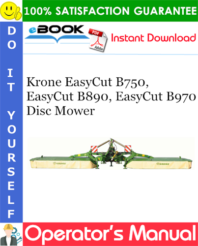 Krone EasyCut B750, EasyCut B890, EasyCut B970 Disc Mower