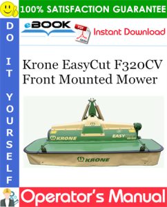 Krone EasyCut F320CV Front Mounted Mower Operator's Manual
