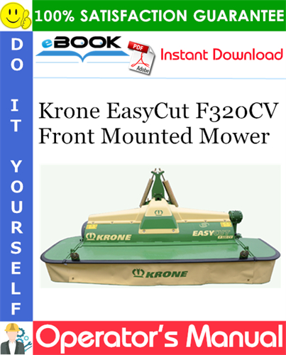 Krone EasyCut F320CV Front Mounted Mower Operator's Manual
