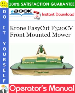 Krone EasyCut F320CV Front Mounted Mower Operator's Manual