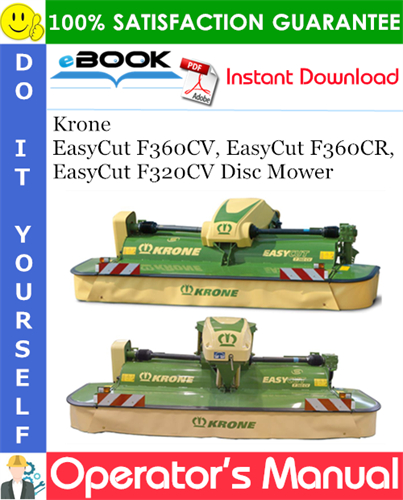 Krone EasyCut F360CV, EasyCut F360CR, EasyCut F320CV Disc Mower