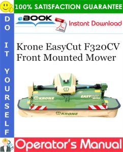 Krone EasyCut F320CV Front Mounted Mower Operator's Manual