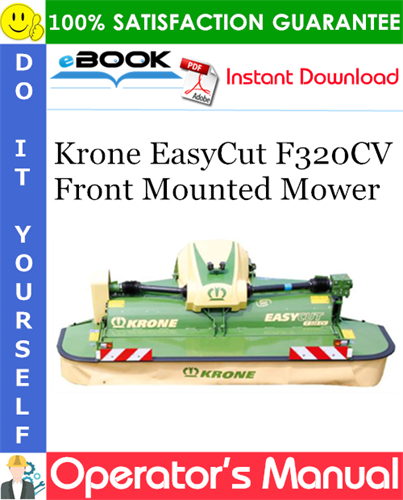 Krone EasyCut F320CV Front Mounted Mower Operator's Manual