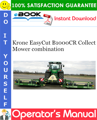 Krone EasyCut B1000CR Collect Mower combination