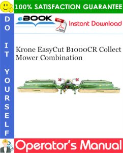 Krone EasyCut B1000CR Collect Mower Combination