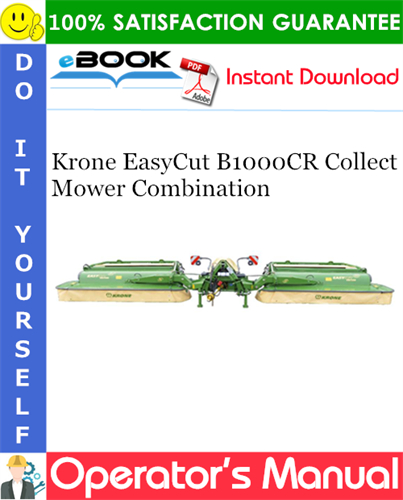 Krone EasyCut B1000CR Collect Mower Combination