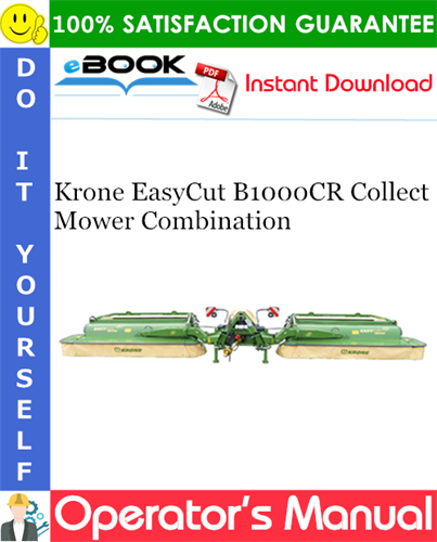 Krone EasyCut B1000CR Collect Mower Combination