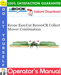 Krone EasyCut B1000CR Collect Mower Combination