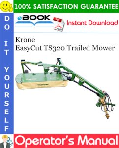 Krone EasyCut TS320 Trailed Mower Operator's Manual