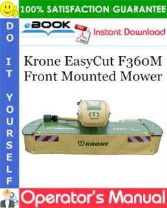 Krone EasyCut F360M Front Mounted Mower Operator's Manual