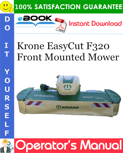 Krone EasyCut F320 Front Mounted Mower Operator's Manual