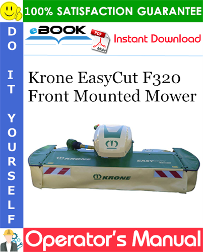 Krone EasyCut F320 Front Mounted Mower Operator's Manual