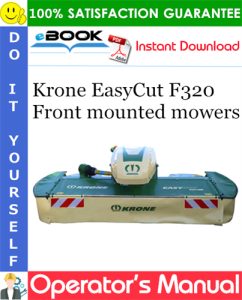 Krone EasyCut F320 Front mounted mowers Operator's Manual