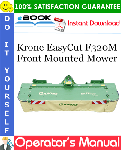 Krone EasyCut F320M Front Mounted Mower Operator's Manual