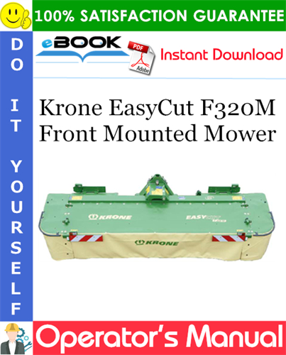 Krone EasyCut F320M Front Mounted Mower Operator's Manual