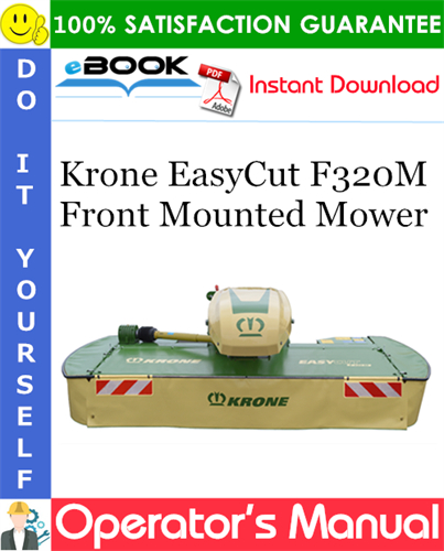 Krone EasyCut F320M Front Mounted Mower Operator's Manual